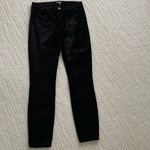 Paige Verdugo ultra skinny black velvet jeans. Size 27.